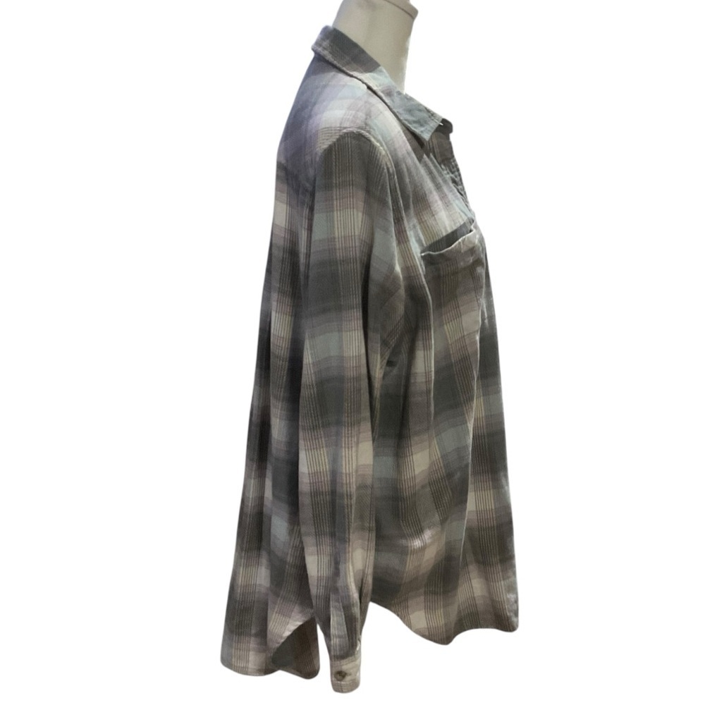 BDG Gray Plaid Button Down Shirt Size Small - Picture 3 of 7